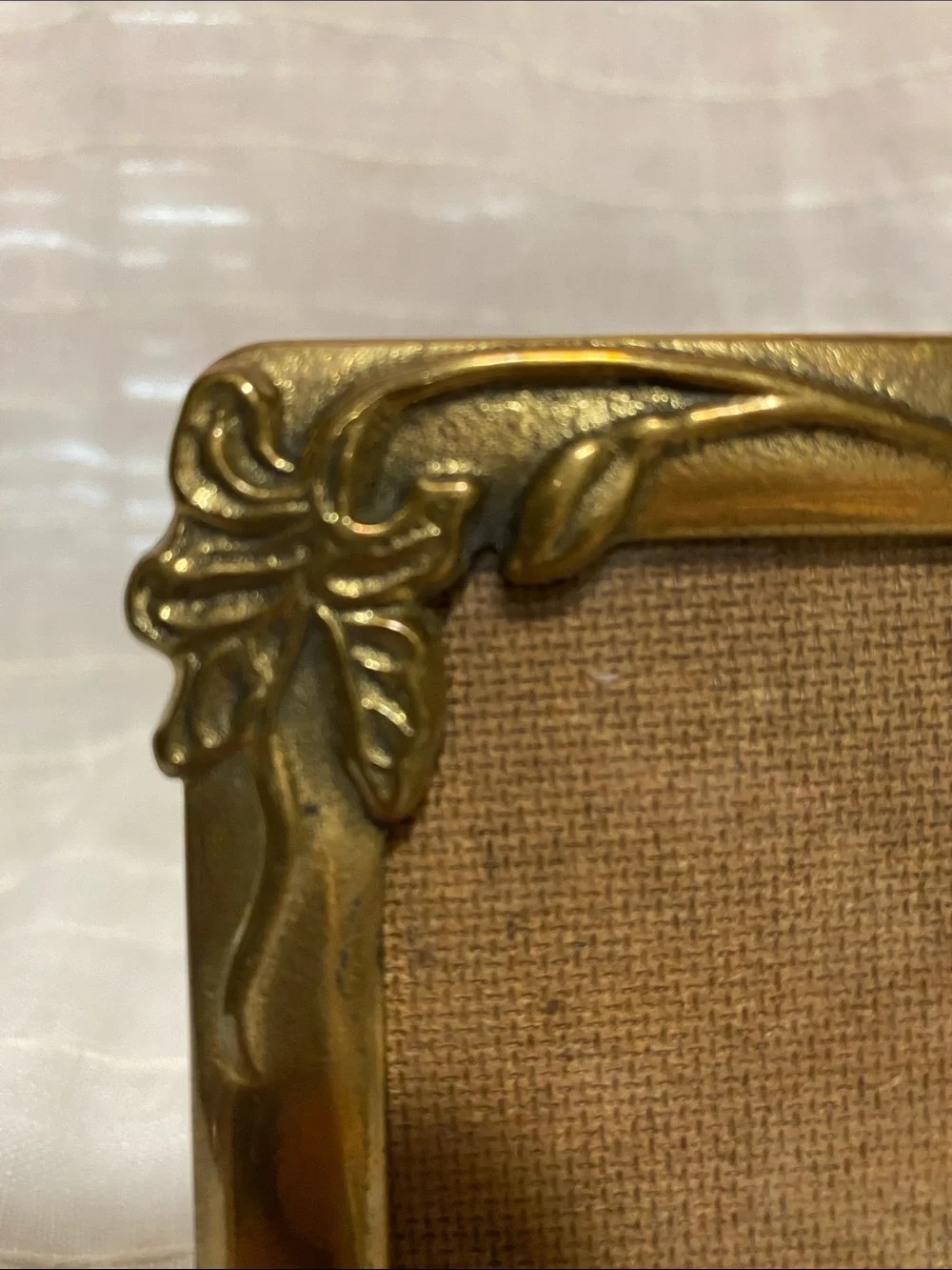 Brass Double Photo Frame - brass made in Italy.